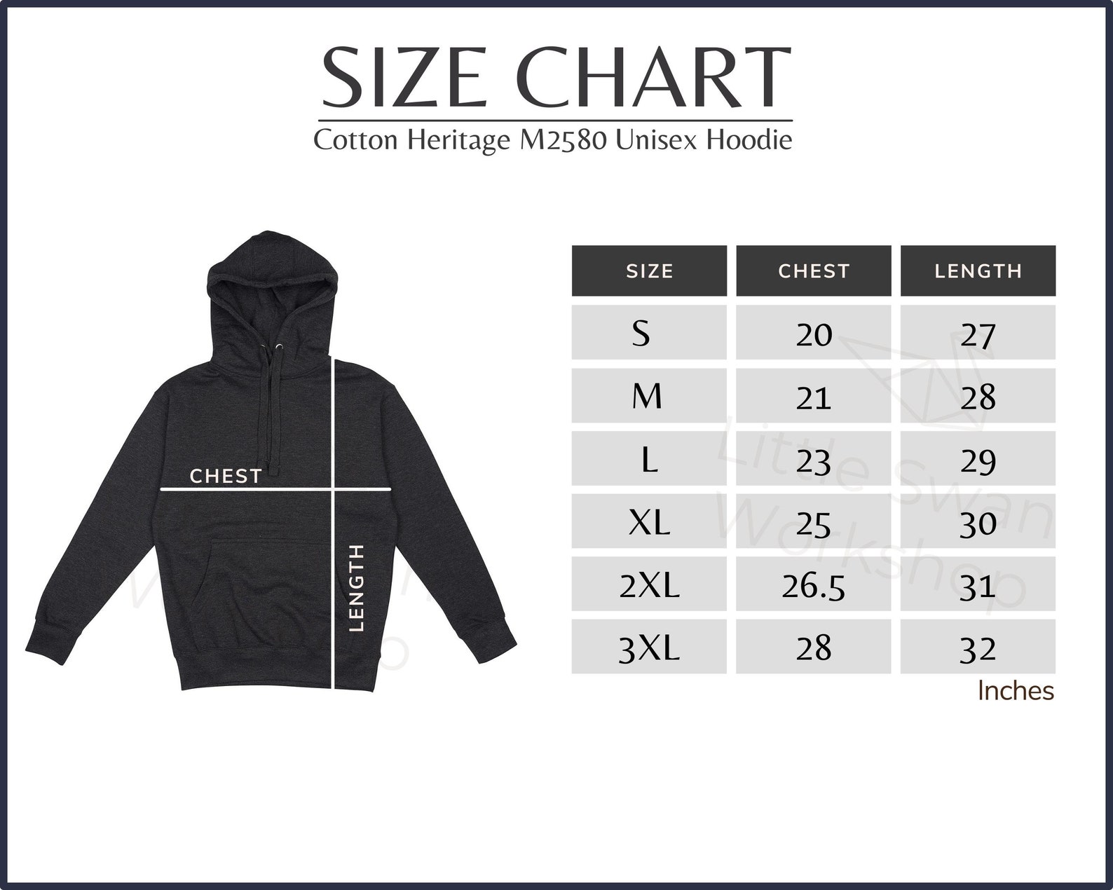 Heritage Size Chart