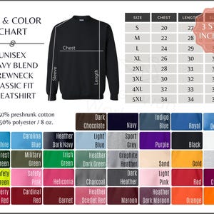 Gildan 18000 Farbkarte, G180 Sweatshirt Farb- und Größenführer, 18000 Alle Farben - AKTUALISIERT