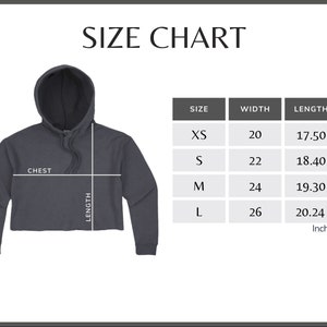 Lane Seven LS12000 Size Chart LS12000 Crop Hoodie Size Guide - Etsy