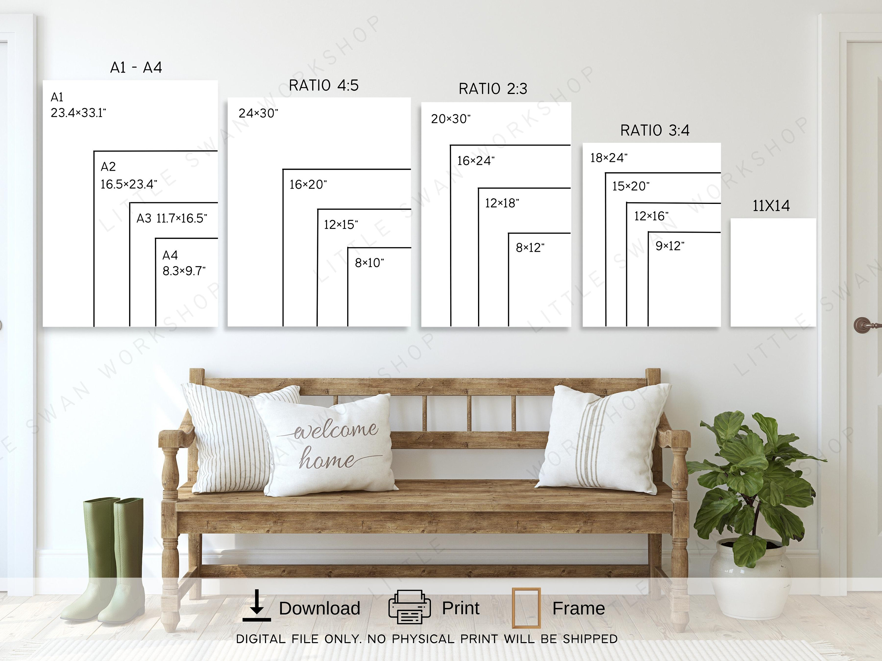 wall-art-size-chart-frame-size-guide-ratio-table-wall-etsy