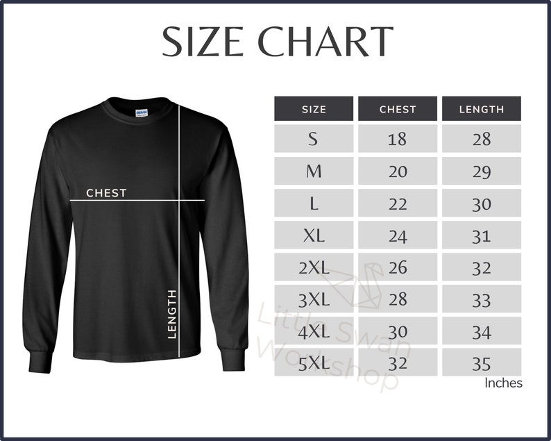 Gildan 2400 Size Chart  Gildan G240 Long Sleeve Tshirt Size image 3