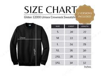 Semi-editable Gildan SF500 Size Chart Color Chart SF500 - Etsy