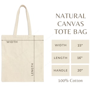 Canvas Tote Bag Size Chart, Liberty Bags OAD113 Tote Size Guide, Printify Tote Bag Sizing Table