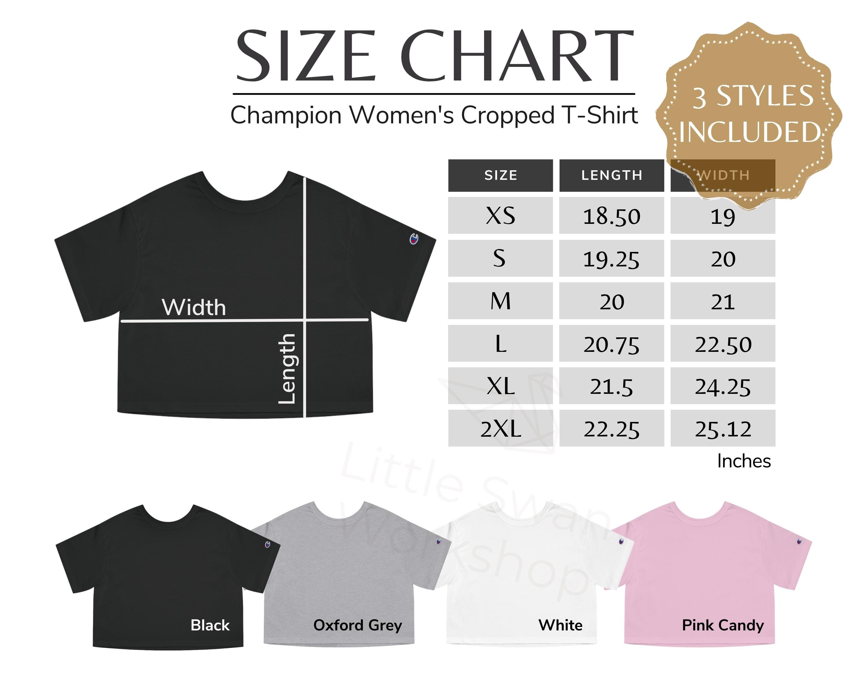 CROPPED SHRITS - graph plaid - サイズ０ Champion T453W Size Chart, Women's Cropped T-shirt Size and