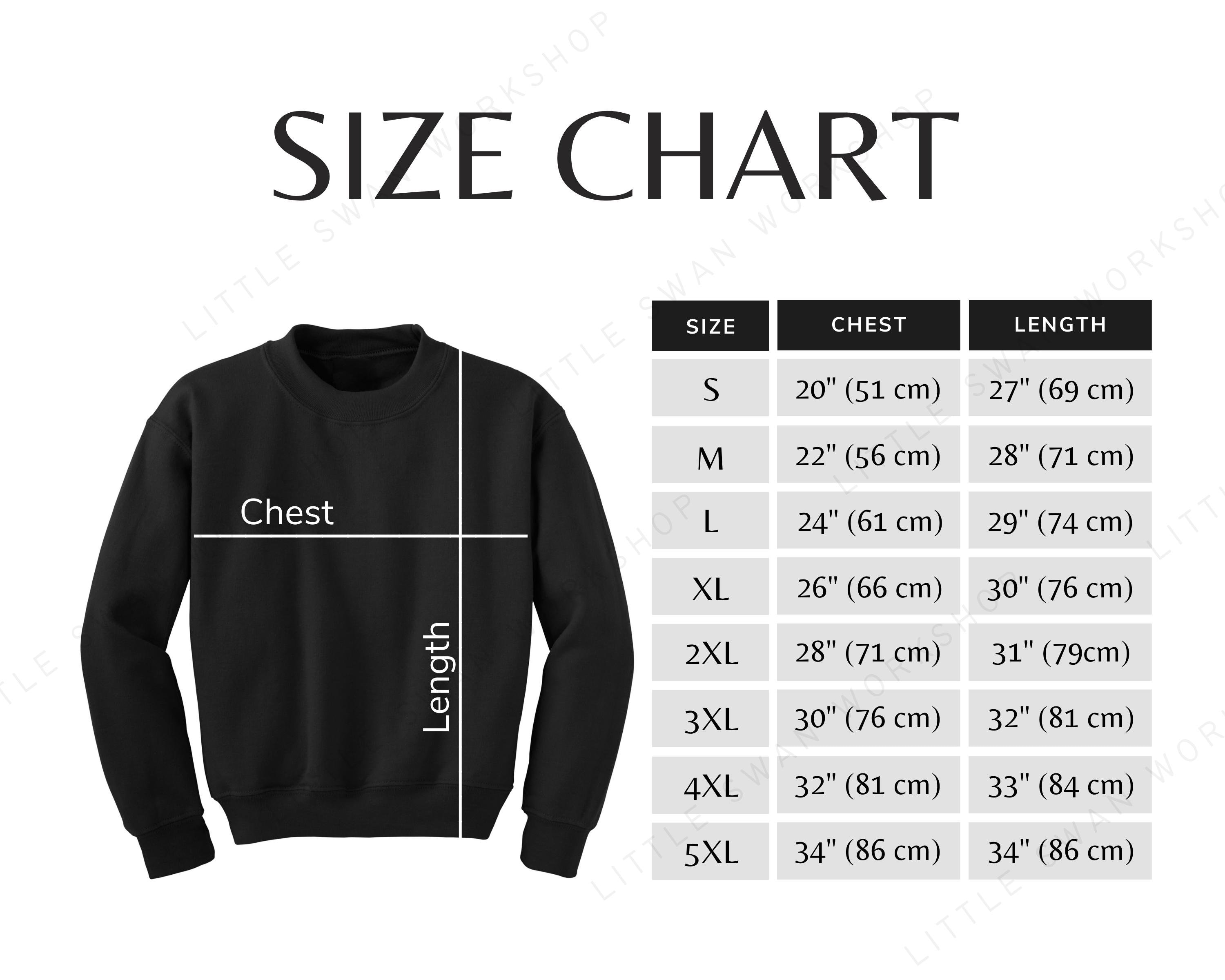 Gildan crewneck sizing hotsell