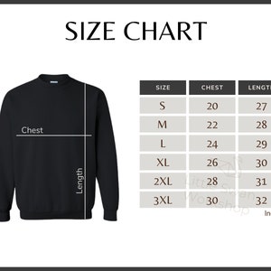 gildan 1800 size chart