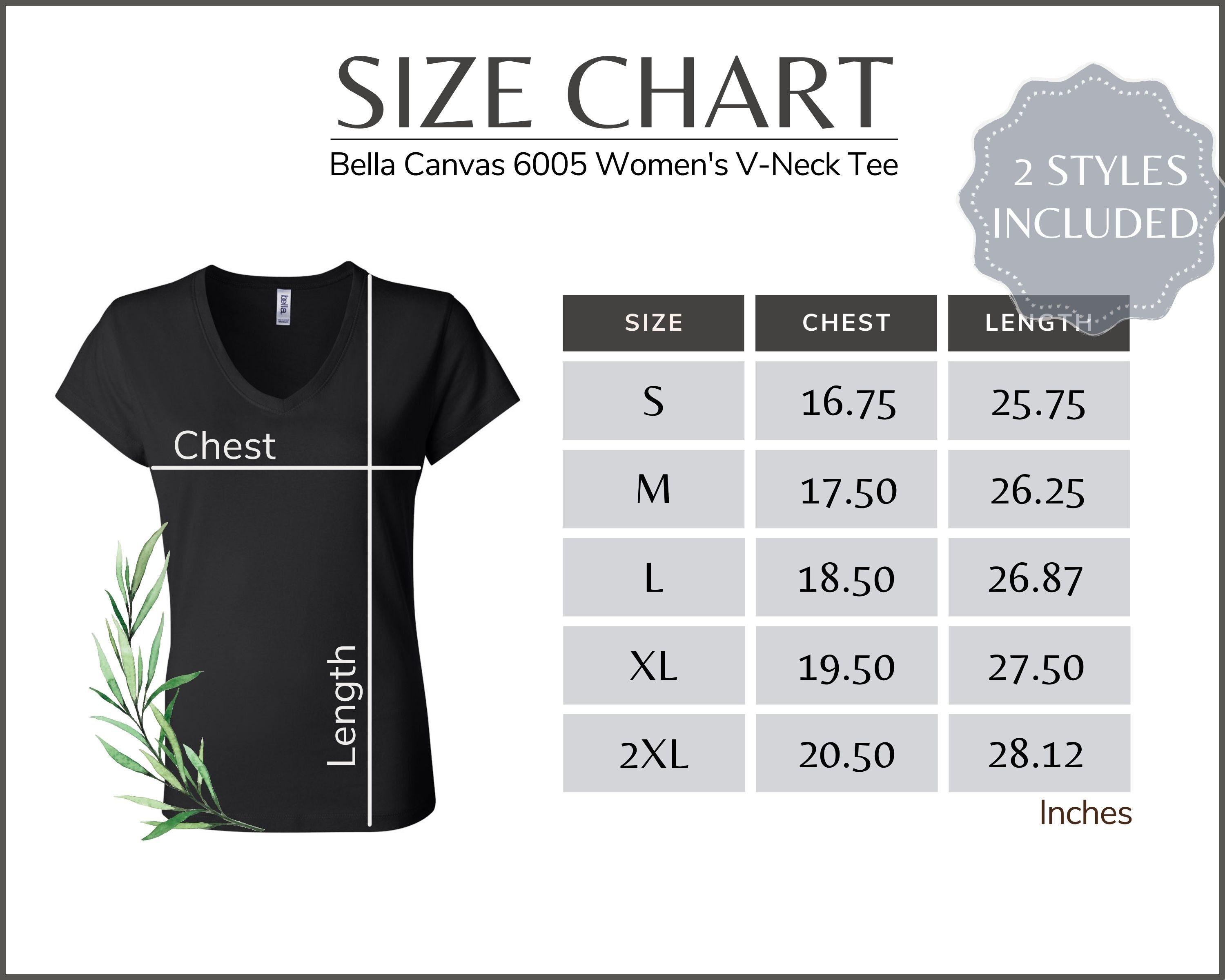 canvas t shirt sizing