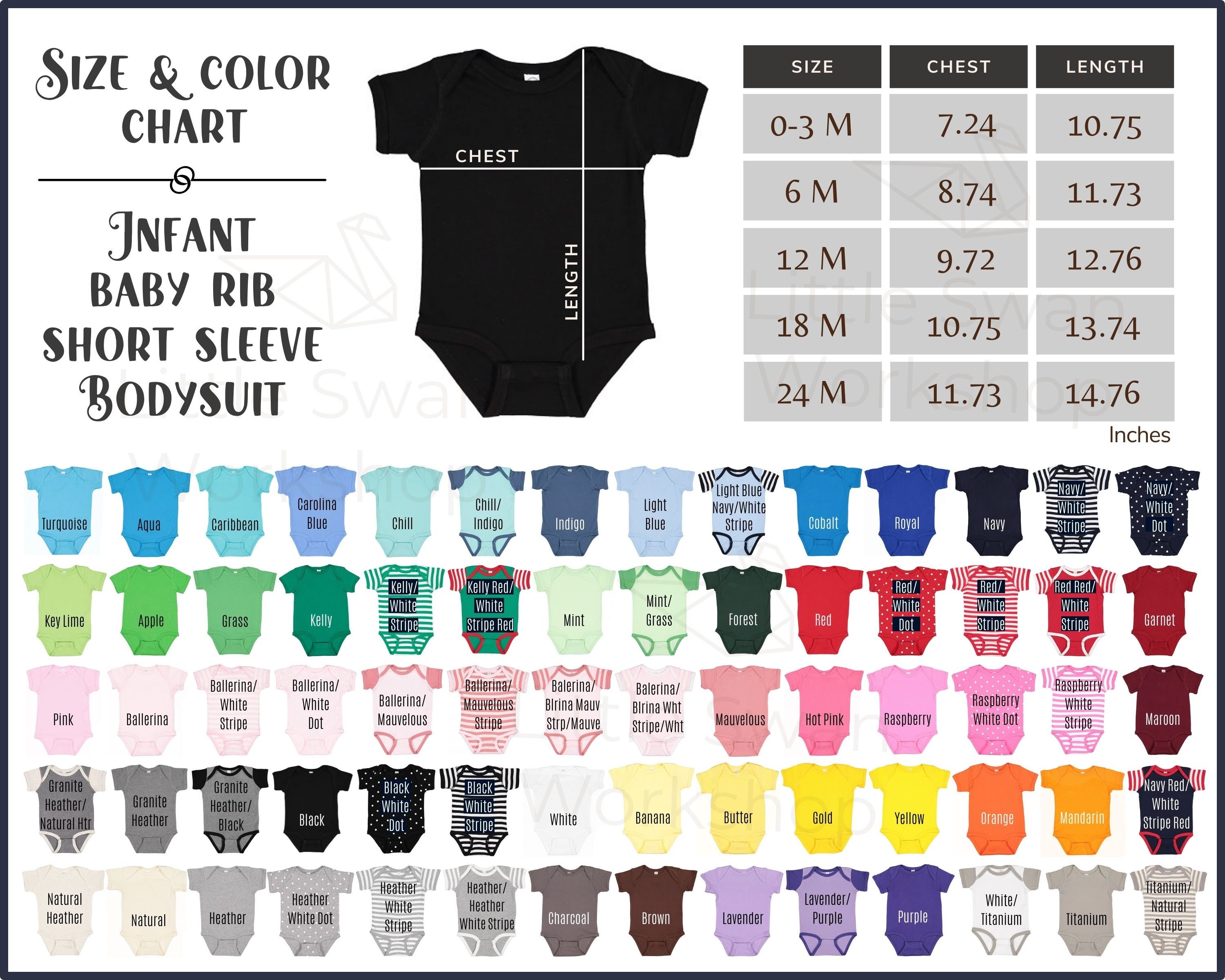 【初回限定】 Rabbit Size Bodysuit Baby Infant - Chart Color 4400 Skins ブランケット・おくるみ