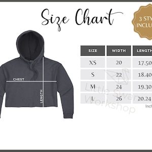 Lane Seven LS12000 Size Chart - LS12000 Crop Hoodie Size Guide - LS12000 Size Table