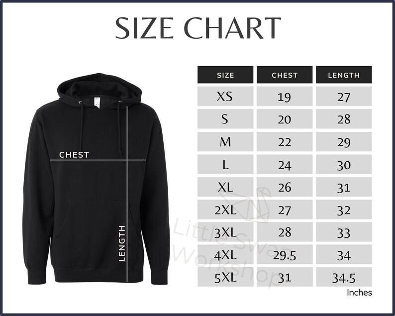 SS4500 Size Chart SS4500 Hooded Sweatshirt Size Guide Independent SS ...