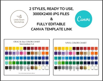 ORACAL 651 Color Chart Oracle 651 Permanent Vinyl Color Guide, 2