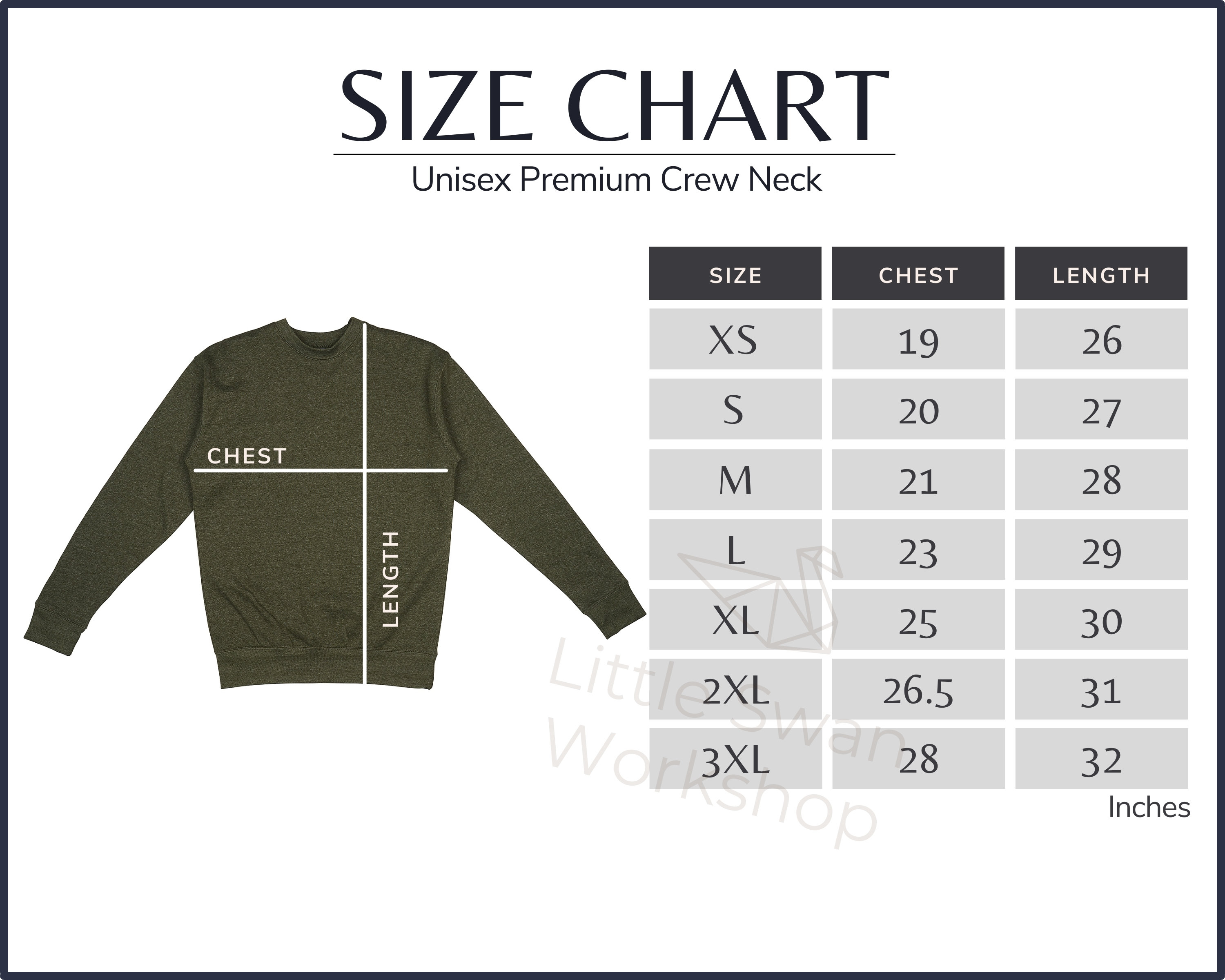 Size Chart - PX Clothing