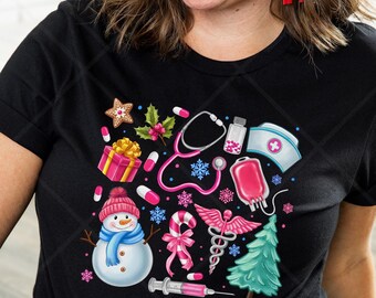Nurse Christmas Shirt, Nurse Life Shirt, Christmas Nurse Shirt, RN Holiday Tee, Healthcare Worker Christmas Shirt, Holiday Nurse Tee
