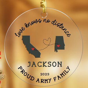 Personalized Army Ornament Custom Christmas Ornament Army Family Gift for Army Christmas Gift for Army Mom Custom Keepsake Deployment Gift