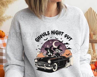 Halloween Sweatshirt, Lets go Ghouls, Cute Fall Sweatshirt for Women, Spooky Season shirt, Squad Ghouls, Witch Shirt, Funny Halloween shirt