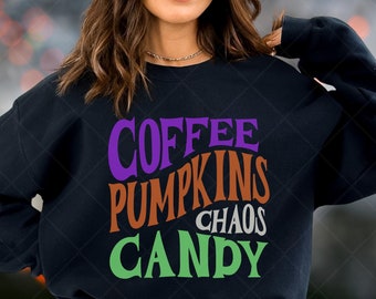 Halloween Shirt, Halloween Coffee T shirt, Spooky Season t shirt, Halloween Costume, Fall Sweatshirt, Autumn pullover, Retro Halloween shirt
