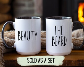 Matching Coffee Mug Set Couples Gift Wedding Present Couples Shower Gift Engagement Party Cute Anniversary Gift Mug Farmhouse Style Decor