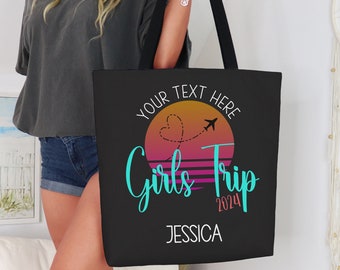 Custom Girls Trip Tote Bag: Personalized Bachelorette Gift