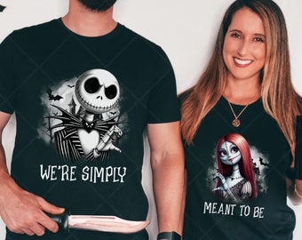 Halloween Couple Shirts, Matching Couples Shirts, Skeleton Couple Halloween Tee, Spooky Couple Shirts, Halloween Gift for Couples