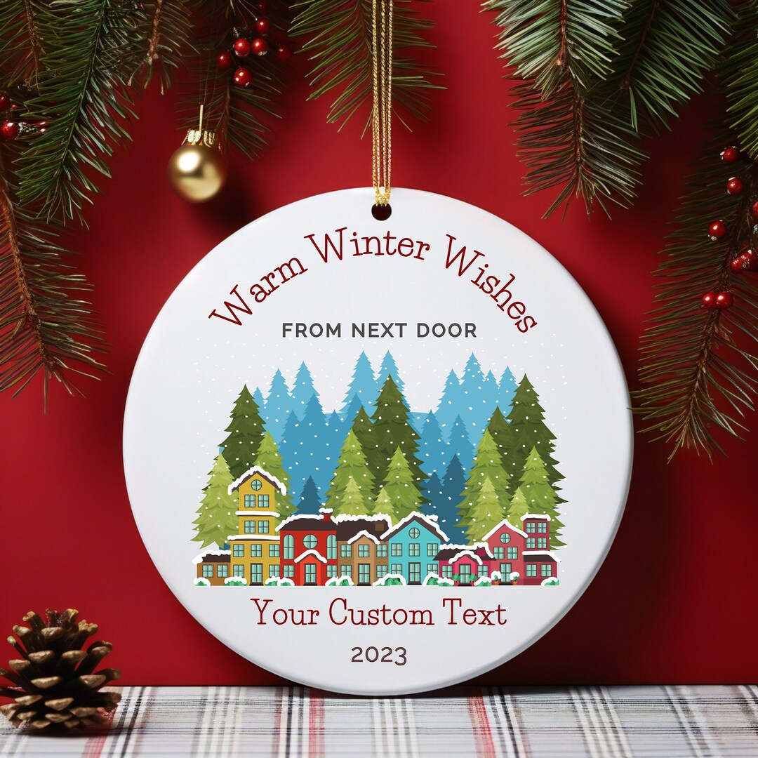 Neighbor Christmas Ornament 2023, Personalized Neighbors Christmas