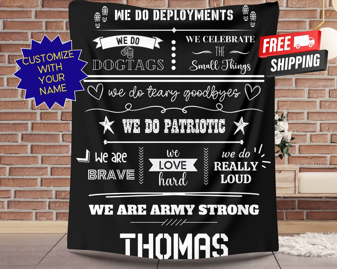Custom Army Blanket, Gift for Army Wife, Proud Army Mom, Army Gifts
