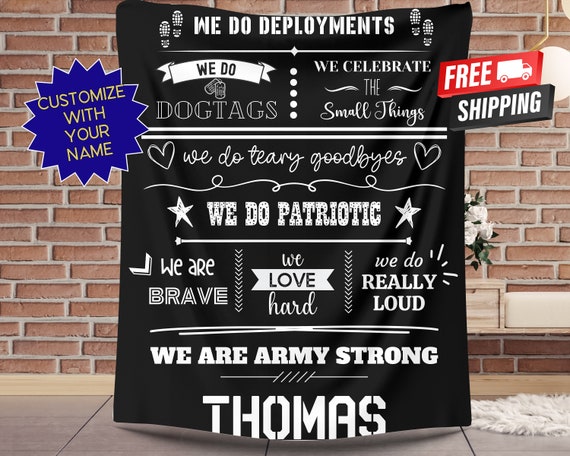 Custom Army Blanket, Gift for Army Wife, Proud Army Mom, Army Gifts, Deployment Gift, Basic Training, Army Mom Blanket, Army Family Gift