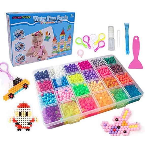 Water Fuse Bead Kit 4000Pcs Magic Water Sticky Beads 24 Etsy