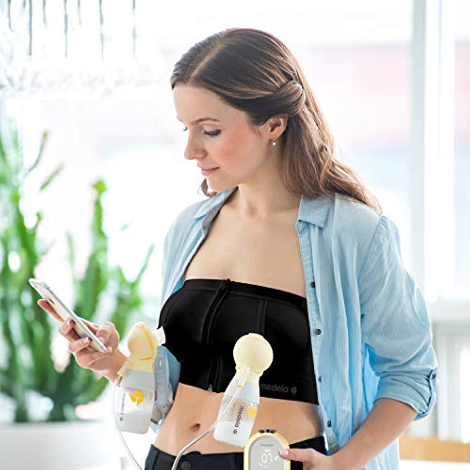 Medela Easy Expression Hands Free Pumping Bra Black Large Etsy