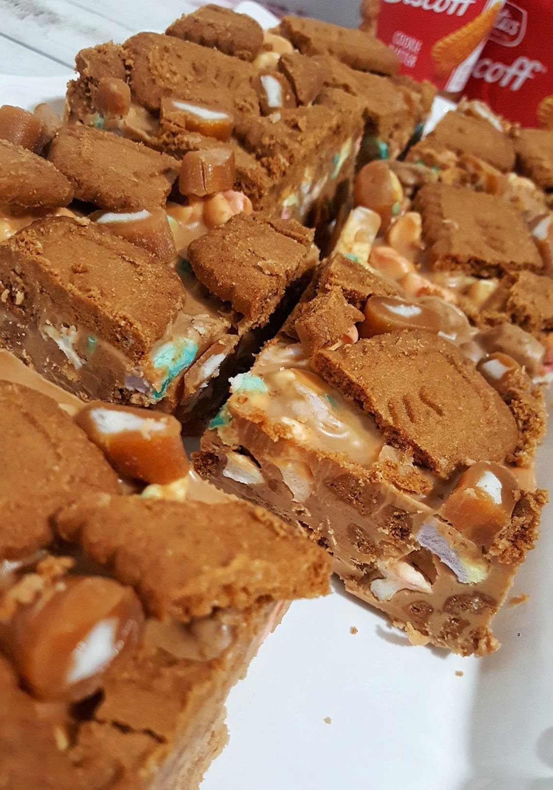 Biscoff & White Chocolate Rocky Road Fudge White Chocolate Etsy
