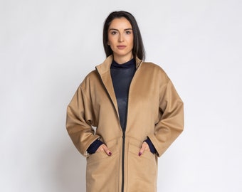 Wool Cashmere Casual Coat