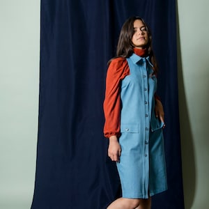 Denim Button Dress