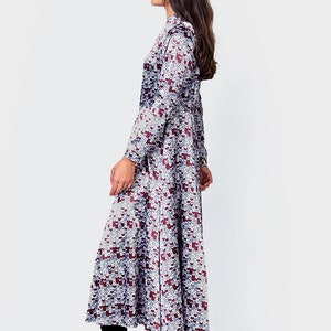 Berry Coloured Printed Dress image 5