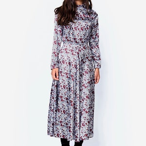 Berry Coloured Printed Dress image 3