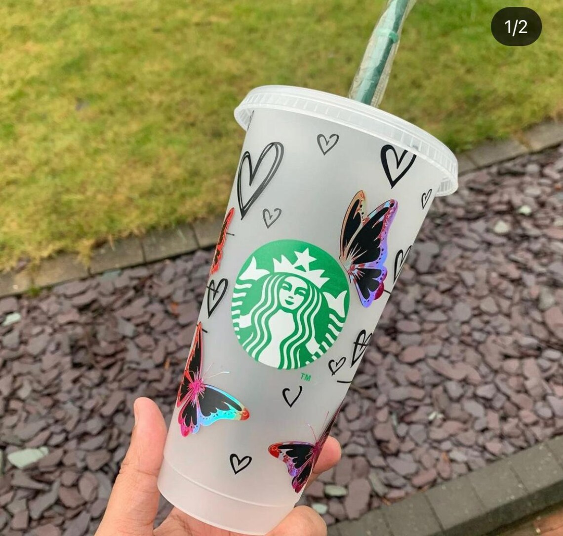 Starbucks Reusable Cup // Custom Logo Starbucks Cup Vinyl Etsy