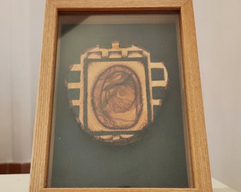 Pyrographie en bois d’olive à la main. Cadeau parfait.