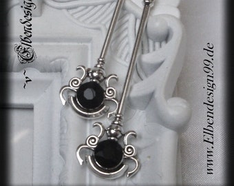 Ohrschmuck Darkness schwarz Wicca pagan Hexe Göttin Gothic Ohrhänger Steampunk viktorianisch dunkle Hochzeit