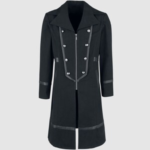 Black Classic Coat Black Gothic Highwayman Coat Military - Etsy UK