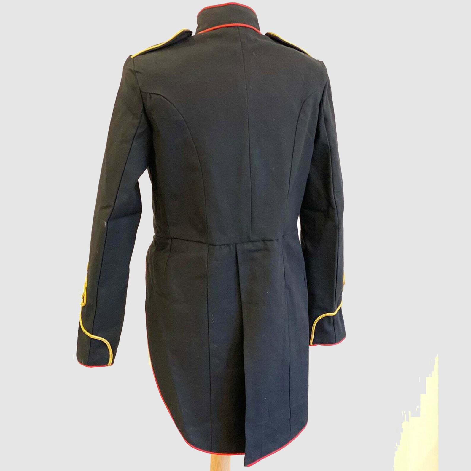 Men's Military Hussar Tail coat in black with red piping Etsy