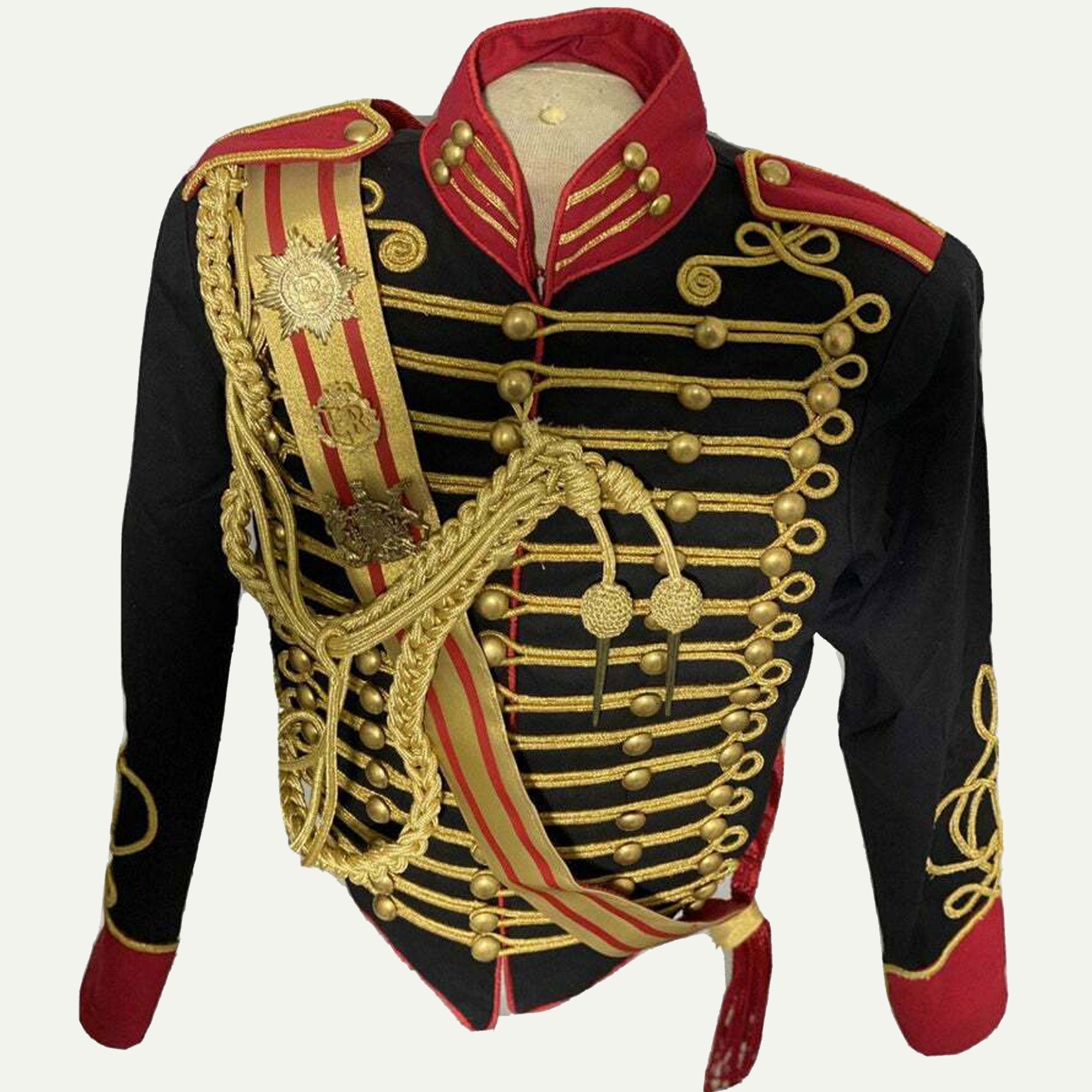 Hussar Twill Marching Band Jacket Black