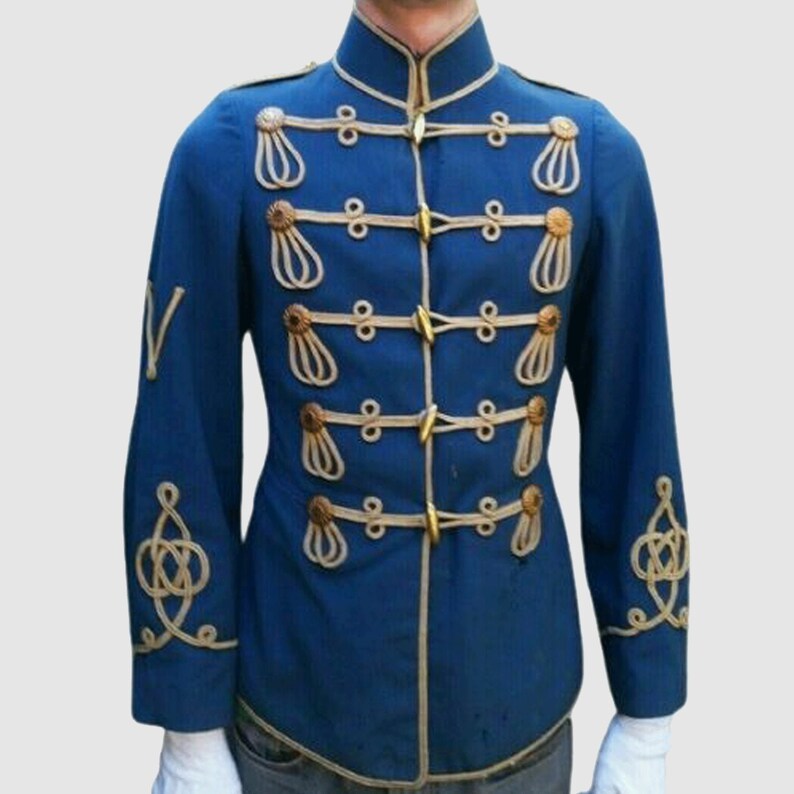 Men's Blue Imperial German Hussar Attila Tunic Military Etsy