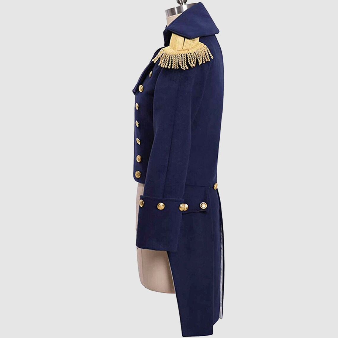 Mens Navy Blue Colonial Military Uniform Jacket Regency - Etsy