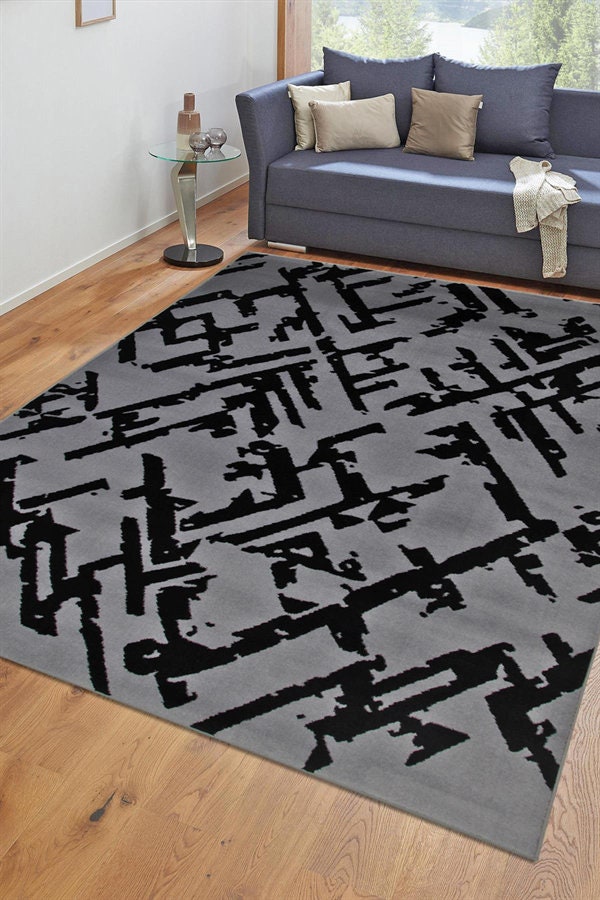 Grey Living Room Rug 3x5 Area Rug Washable Kitchen Rug Etsy