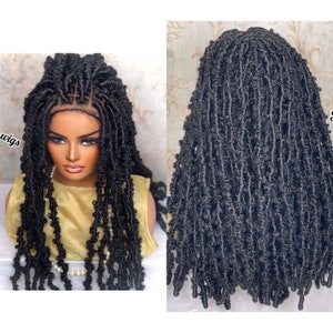 Butterfly locs wig, distress locs, Faux locs, boho locs, Bohemian locs, Messy locs, dread locs, goddess locs, textured locs for black women