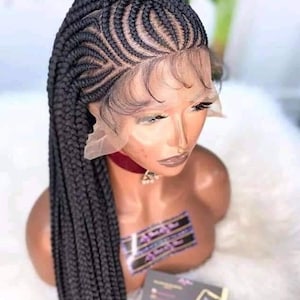 Braided wig, Alicia keys braid, black women braids, Conrow braids, African braids wig, Senegalese braids, Stitch braids, wig for black women