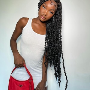 Distressed locs wig, Butterfly locs, Faux locs Messy locs, braid wig, dreadlocks wig, boho locs, textured locs for black women, braided wigs