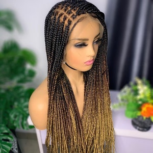 Full lace knotless wig, Full lace braid wig, Black women braids wig, protective style braids, Braided wig for black women, Senegalese Braids