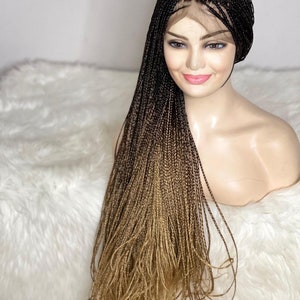 Knotless micro braids, Knotless braided wig, Full lace wig, Knotless braids wig, Box braid wig, Knotless box braid wig for black women