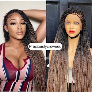 Braided wig, Knotless box braided wig, Knotless Box braids wig for black women, Floor length Braid wig for black women