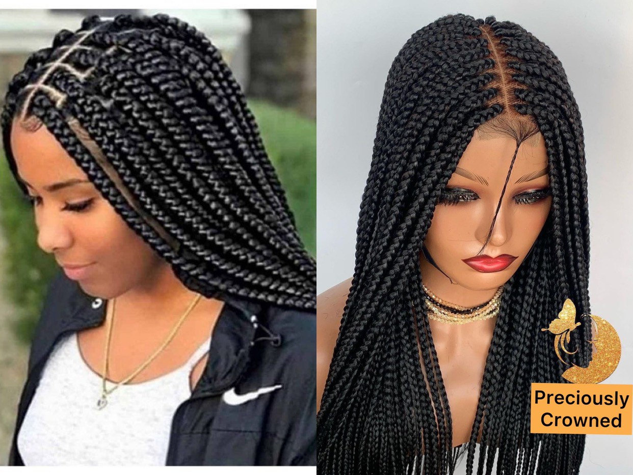 medium sized box braids