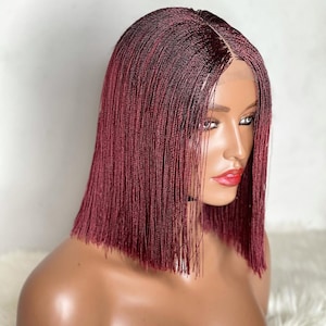 Micro twist wig, Nano twist wig, 1 million twist, Ombré twist, Braids wig for Black women, Senegalese braids wig, Twist wig, Short Bob wig